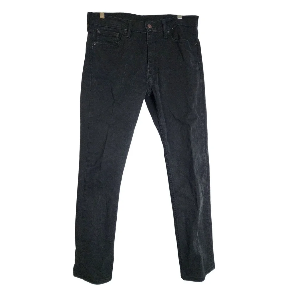 Levi Strauss‎ 513 Mens Black Denim Jeans W31 L30 Straight Fit